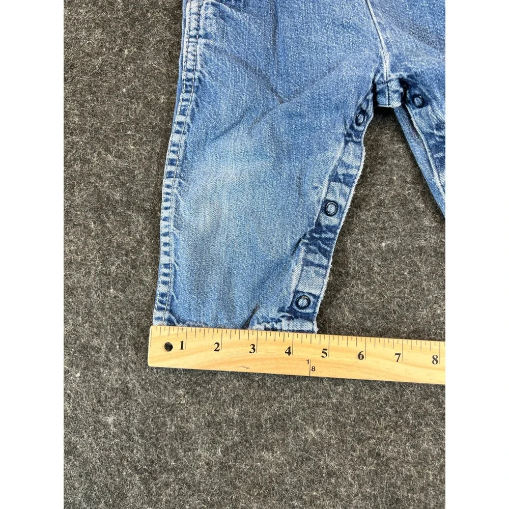 Vintage OshKosh Bgosh Denim Overalls 12 Months Made in USA Blue Vestbak 3511 F